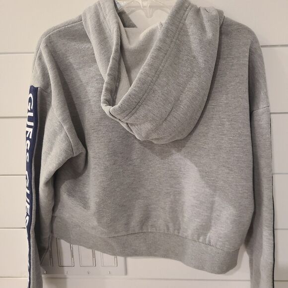Guess Women's Gray Hoodie Sweatershirt Crop - Picture 5 of 6